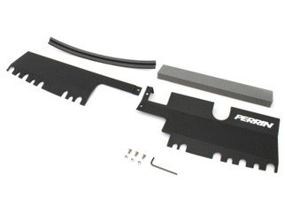 PERRIN 15-21 Subaru WRX/STI Radiator Shroud (With OEM Intake Scoop) - Black