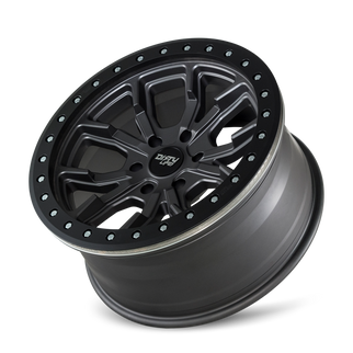 Dirty Life 9303 DT-1 17x9/5x127 BP/-38mm Offset/78.1mm Hub Matte Gunmetal Wheel - Beadlock
