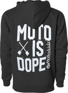 Moto Is Dope Youth Hoodie Charcoal Heather Yx
