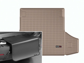 WeatherTech 2010+ Porsche Panamera Cargo Liners w/ Bumper Protector - Tan