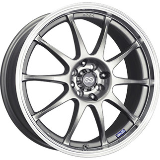 Enkei J10 17x7 5x112/120 38mm Offset 72.62mm Bore Dia Silver w/ Machined Lip Wheel
