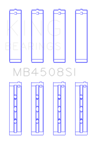 King Engine Bearings Acura J30A/J32A/J35A/J35Z (Size +0.5) Performance Main Bearing Set