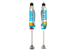 King Shocks 97-06 Jeep Wrangler TJ Front 2.5 Dia Piggy Hose Res Shock 6in Lift w/Adjuster (Pair)