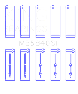 King Engine Bearings Chrysler/Dodge Gen 3 Hemi 5.7L/6.1L/6.4L Crankshaft Main Bearing Set (Set of 5)