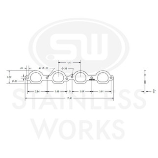 Stainless Works Chevrolet LS7 D-Port Shaped Header 304SS Exhaust Flanges 2in Primaries