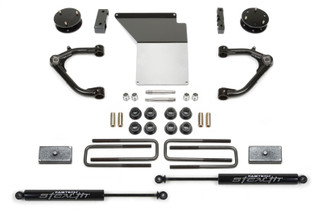 Fabtech 14-18 GM K1500 w/OE Alum. UCA 4in Uniball UCA System w/Rear Stealth Shocks