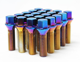 Wheel Mate Mevius Lug Bolt Set of 20 - Blue Neon 14x1.50 27mm Cone 60 DEG TAP