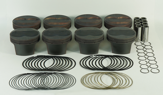 Mahle MS Piston Set SBC 388ci 4.06in Bore 3.75in Stroke 6.0in Rod .927 Pin 11cc 13.9 CR Set of 8