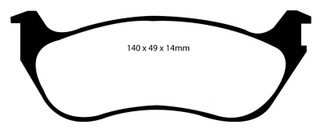 EBC 02-05 Ford Explorer 4.0 2WD Yellowstuff Rear Brake Pads