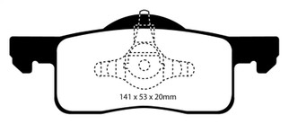 EBC 02-06 Ford Expedition 4.6 2WD Greenstuff Rear Brake Pads