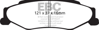 EBC 03-04 Cadillac XLR 4.6 Greenstuff Rear Brake Pads