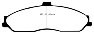 EBC 03-04 Cadillac XLR 4.6 Redstuff Front Brake Pads