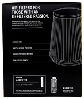 Airaid Universal Air Filter - Cone 6in Flange x 7in B x 5in T x 8in H - Synthaflow