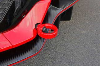 PERRIN 17-21 Honda Civic Si/Type R/Touring/Hatchback Tow Hook Kit Rear - Red