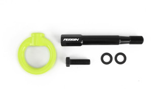 PERRIN 08-14 Subaru WRX/STI (Hatchback) Tow Hook Kit (Rear) - Neon Yellow