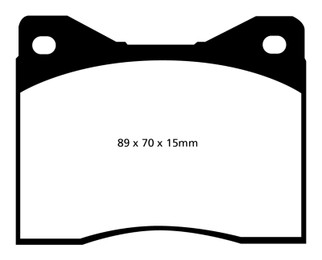 EBC 96-00 Ac Ace 5.0 Greenstuff Front Brake Pads