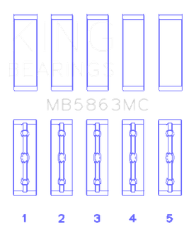 King Engine Bearings Toyota 3UR-FE Main Bearing Set