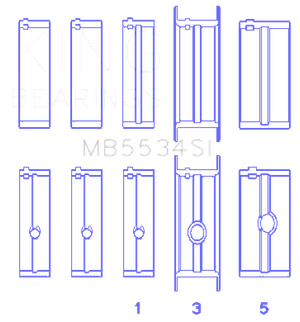 King Engine Bearings Chrysler/Jeep 318ci (Size 040) Main Bearing Set