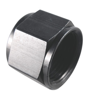 Fragola -8AN Aluminum Flare Cap w/ 1/8 FPT Black