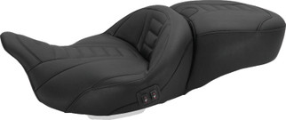 Mustang 08-21 Harley Electra Glide, Rd Glide, Rd King, Str Glide Heated 1PC Seat Deluxe-Black