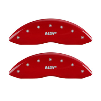 MGP 4 Caliper Covers Engraved Front & Rear MGP Red finish silver ch