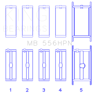 King Engine Bearings Chevrolet 396-502 Gen IV/V/VI Main Bearing Set (Size 011)