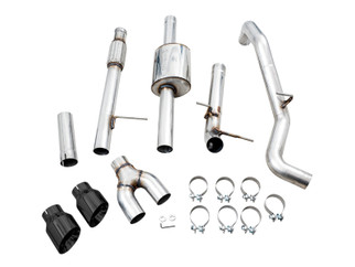 AWE Tuning 4th Gen GM 1500 5.3L 0FG Cat-Back Dual Side Exit (Flat Bumper) - Diamond Tips