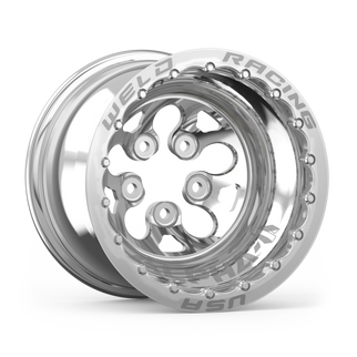 Weld Alpha-1 15x12 / 5x4.5 BP / 5in BS Polished Wheel - Polished Double Beadlock MT