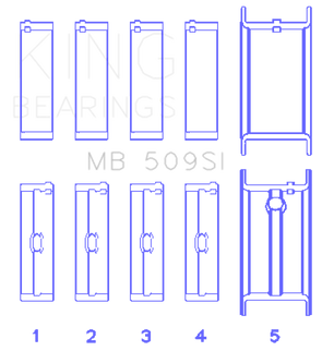 King Engine Bearings Chevrolet 400 Crankshaft Main Bearing Set (Set of 5)