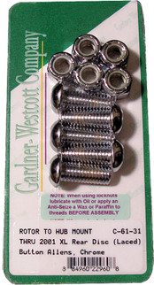 Rear Brake Rotor Allen Bolts 92-up Big Twin Laced Wheel