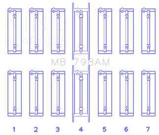 King Engine Bearings BMW M20B20-23-25-27/M50B25/M52B20-25-28 Main Bearing Set - Size STD