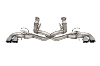 Corsa 2020-2025 Corvette C8 3in Valved Cat-Back 4.5in Pol Quad Tips - Fits Factory NPP Exhaust w/AFM