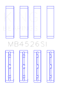 King Engine Bearings Toyota 1GR-FE (Size +0.25mm) Crankshaft Main Bearing Set
