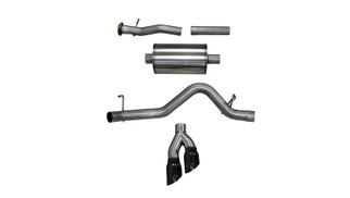Corsa 2017-22 Chevrolet Colorado 3.7L Extended Cab Sport Cat-Back System Single Rear Exit Black Tips