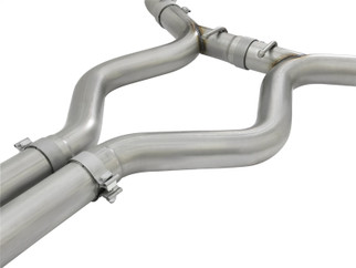 aFe MACHForce XP 3in 304 SS Cat-Back Exhausts w/ Polished Tips 15-17 Ford Mustang GT V8-5.0L/V6-3.7L