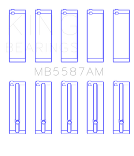King Engine Bearings 92-95 Suzuki Sidekick G15A/G16A/G16B Crankshaft Main Bearings - 5 Pairs in Set