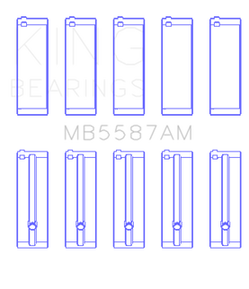 King Engine Bearings 92-95 Suzuki Sidekick G15A/G16A/G16B Crankshaft Main Bearings - 5 Pairs in Set