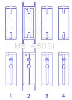 King Engine Bearings Buick 90-96 L27 V6 Main Bearing Set