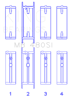 King Engine Bearings Buick 90-96 L27 V6 Main Bearing Set