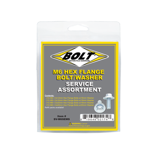 8mm Hex Flange Bolt Assortment W/16mm Washer 40 Piece Kit