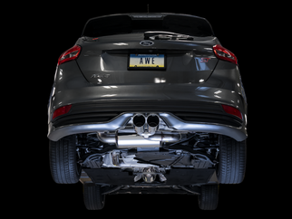 AWE Tuning Ford Focus ST Touring Edition Cat-Back Exhaust - Non-Resonated - Diamond Black Tips