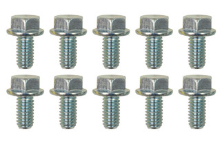 Moroso 5/16in-18 Serrated Zinc Flange Bolt - 10 Pack