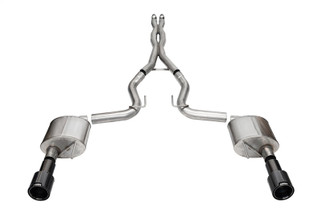 Corsa 2024+ Ford Mustang GT 5.0L V8 Xtreme 4.5 Cat-Back Duel Rear w/ 4.5 In Carbon Fiber Tips