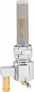 Bikers Choice Chrome Round Petcock 22MM Down Outlet
