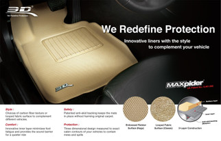 3D MAXpider 2019-2023 Genesis G70 Kagu 2nd Row Floormats - Black