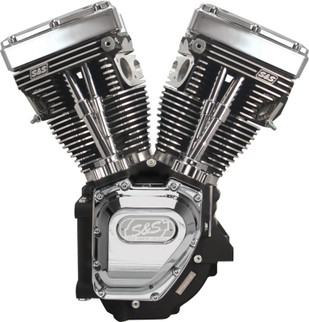 S&S Cycle 99-06 BT T124 Long Block Engine w/ 585 Cam - Silver