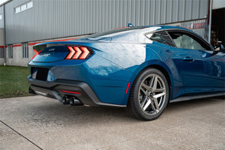 Corsa 2024-2025 Ford Mustang V8 5.0L 3in Axle-Back Exhaust System w/ Twin 4in Black Straight Tips