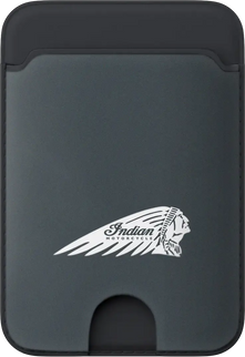 Indian Card Wallet W/headdress Gray W/logo
