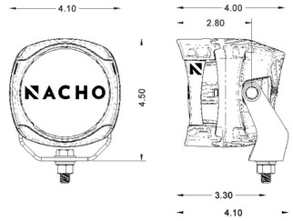 Nacho Lighting 4in Offroad / SAE Combo White LED Light