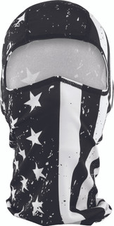 Balaclava Polyester Black White Flag